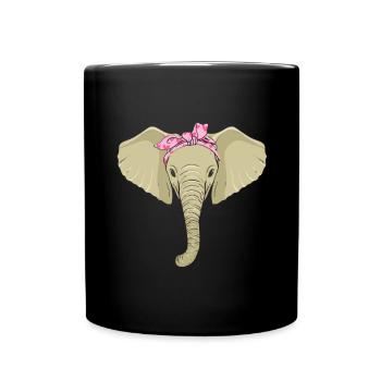 Elephant Gift For Proboscis Africa Wilderness Zoo - Full Colour Mug - black - Front