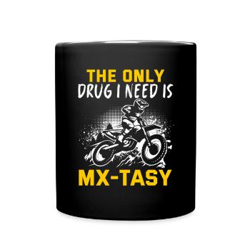 Motocross Geschenk Für Enduro Supermoto Dirt Bike - Tasse einfarbig - Schwarz - Vorne
