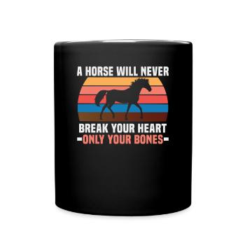 Design équestre et équestre pour les amoureux des chevaux - Mug uni - noir - Devant