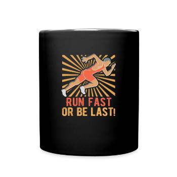 Running Marathon Runner Running - Full Colour Mug - black - Front