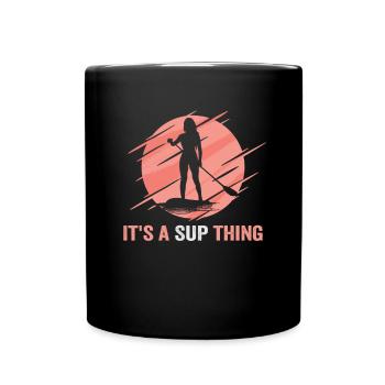 Sup Stand Up Paddle Design Sup Board Paddeln - Tasse einfarbig - Schwarz - Vorne