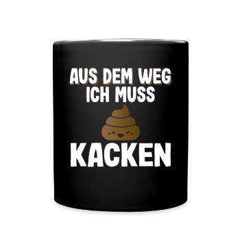 Out of the way I have to poop funny toilets - Full Colour Mug - black - Front