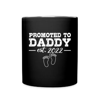 Promu papa pour devenir nouveau père en 2022 - Mug uni - noir - Devant