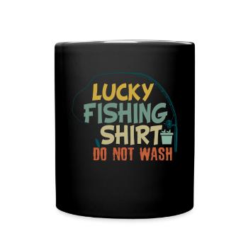 C’est ma chemise de pêche heureuse. Laver - Mug uni - noir - Devant