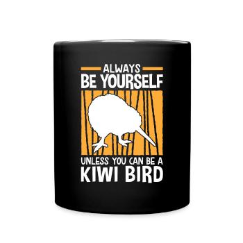 Sei ein Kiwi Vogel Neuseeland Schnepfenstrauß - Tasse einfarbig - Schwarz - Vorne