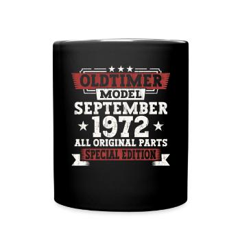 Oldtimer Septembre 1972 50e anniversaire Cadeau - Mug uni - noir - Devant