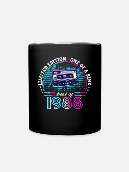 Original September 1988 34. Geburtstag Geschenk - Tasse einfarbig - Schwarz