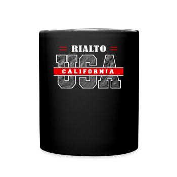 Rialto California Adventure Hiking Nature City - Full Colour Mug - black - Front