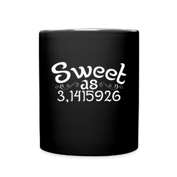 Sweet As Cake 3rd 1415926 Funny Math Science Geek - Full Colour Mug - black - Front