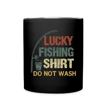 C’est ma chemise de pêche heureuse. Laver - Mug uni - noir - Devant