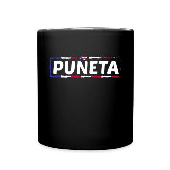Patriotische Vintage Puerto Rico Puneta Flagge - Tasse einfarbig - Schwarz - Vorne