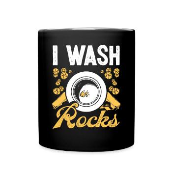 Gold I wash rocks Gold Panner Gold Miner - Full Colour Mug - black - Front