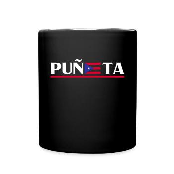 Patriotische Vintage Puerto Rico Puneta Flagge - Tasse einfarbig - Schwarz - Vorne