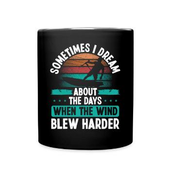 Kiteboarder Wind Kitesurf Kitesurf Rétro Kite - Mug uni - noir - Devant