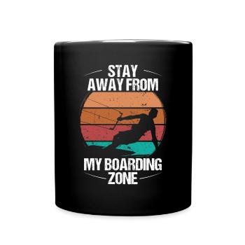 Kitesurfer Stay away from my boarding zone - Tasse einfarbig - Schwarz - Vorne