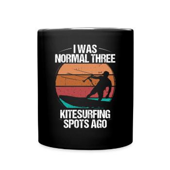 Kiteboarder I was normal three Kitesurfing Spots - Full Colour Mug - black - Front