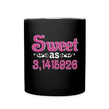 Sweet As Cake 3rd 1415926 Funny Math Science Geek - Full Colour Mug - black - Front