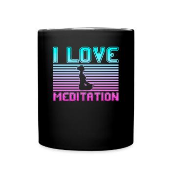 J’adore la méditation - Mug uni - noir - Devant