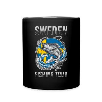 Tour de pêche Suède - Mug uni - noir - Devant
