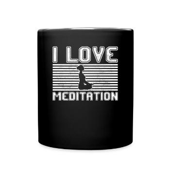 J’adore la méditation - Mug uni - noir - Devant