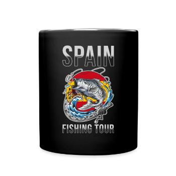 Voyage de pêche Espagne - Mug uni - noir - Devant