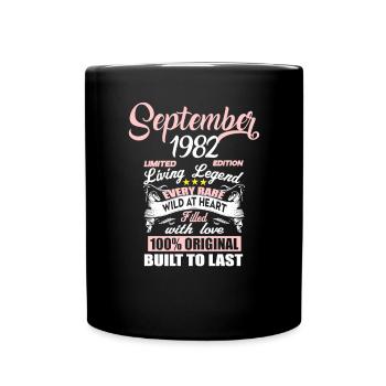 September 1982 - 40. Geburtstag Geschenk. Awesome. - Tasse einfarbig - Schwarz - Vorne