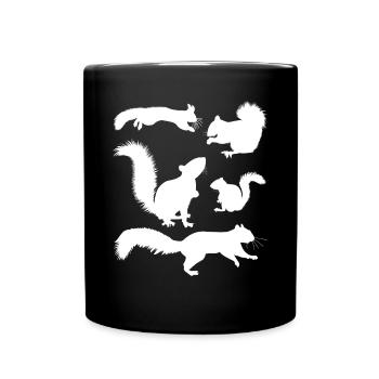 Squirrel, cute squirrel lover, - Full Colour Mug - black - Front