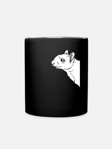 Eichhörnchen Lustiger Eichhörnchenliebhaber - Tasse einfarbig - Schwarz