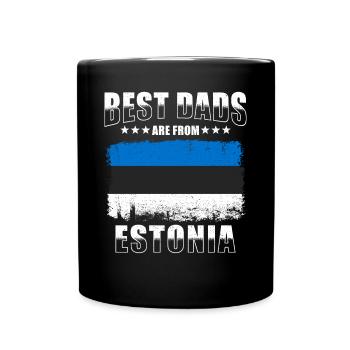 Estnischer Vater Estland Papa - Tasse einfarbig - Schwarz - Vorne