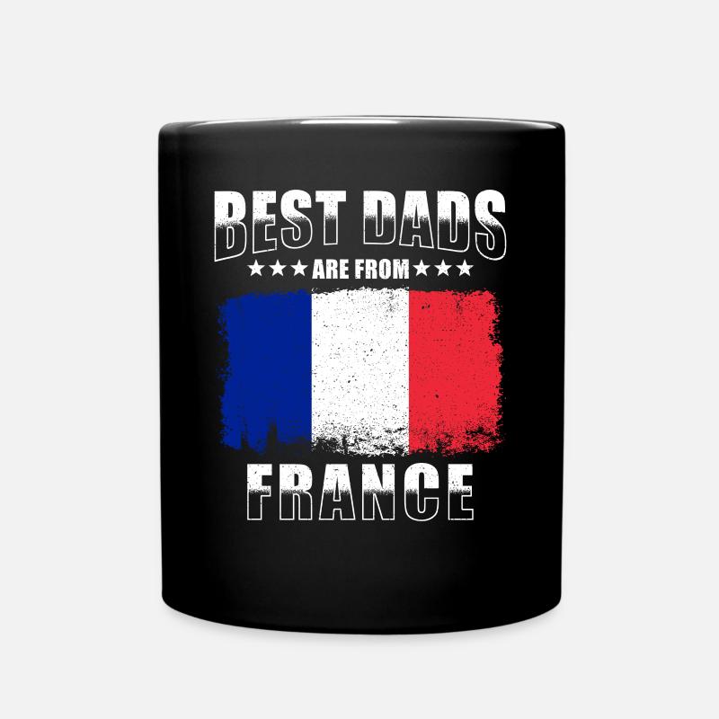 Französischer Vater Frankreich Papa - Tasse einfarbig - Schwarz