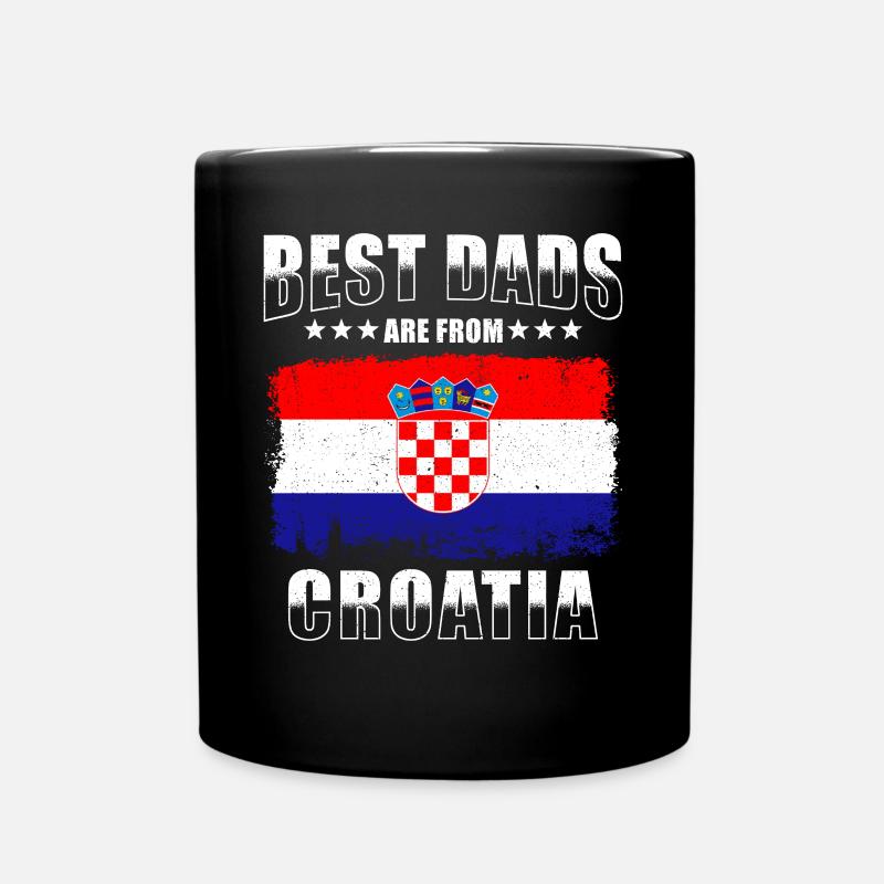 Kroatischer Vater Kroatien Papa - Tasse einfarbig - Schwarz