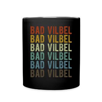 Bad Vilbel Stadt Retro Vintage - Tasse einfarbig - Schwarz - Vorne