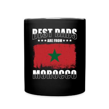 Moroccan Father The Best Fathers Come Out - Full Colour Mug - black - Front