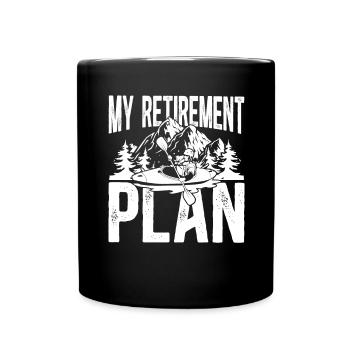 My retirement plan kayak - Tasse einfarbig - Schwarz - Vorne