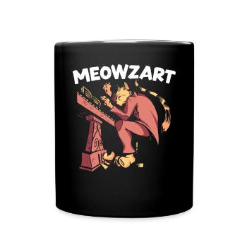 Meowzart Piano Cat Musicien Musicien Pianiste Musical Musique - Mug uni - noir - Devant