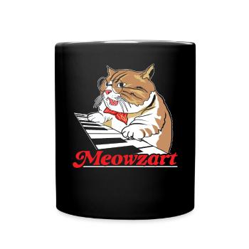 Meowzart Piano Cat Musicien Musicien Pianiste Musical Musique - Mug uni - noir - Devant