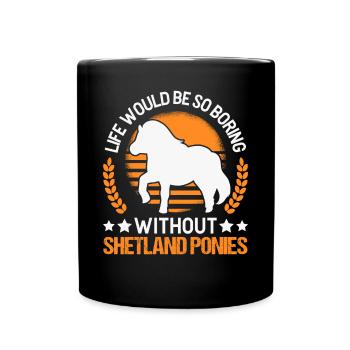 Shetland Pony Cadeau Shetty - Mug uni - noir - Devant