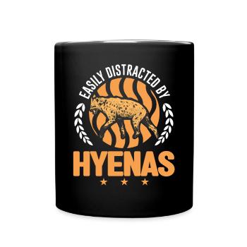 Facilement distrait par Hyenas Erdwolf Hyena - Mug uni - noir - Devant