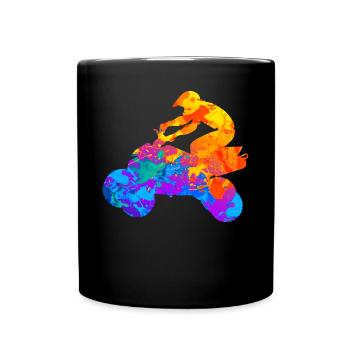 Quad Quad Ride Atv Offroad Gift - Full Colour Mug - black - Front