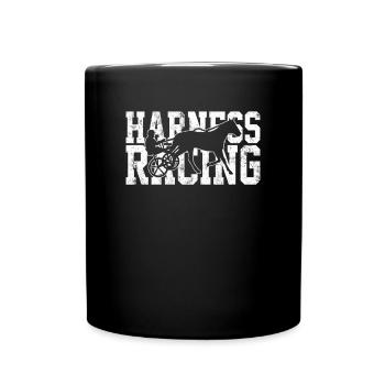 Harness racing vintage - Full Colour Mug - black - Front