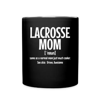 Lacrosse Quote Définition Mom Lacrosse - Mug uni - noir - Devant