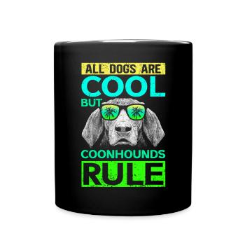 Coonhound dog owner | Dog Lovers Gift - Full Colour Mug - black - Front