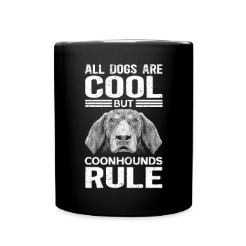 Coonhound Dog Owner Dog Lover Gift - Full Colour Mug - black - Front