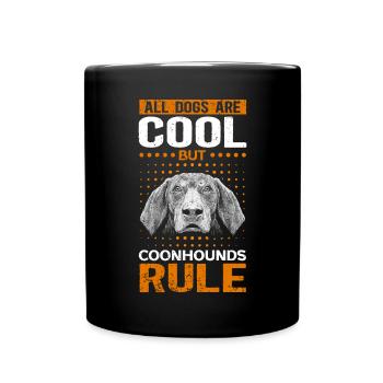 Coonhound Dog Lover Dog Owner Gift - Full Colour Mug - black - Front