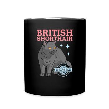 British Shorthair Cats Cat Owner Gift - Full Colour Mug - black - Front