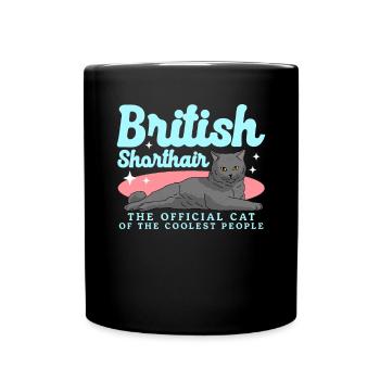 British Shorthair Cat Cat Owner Gift - Full Colour Mug - black - Front