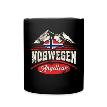 Norwegen Angeltour - Tasse einfarbig - Schwarz - Vorne