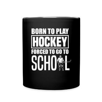 Lustiges Eishockey Hockey Geschenk Geschenkidee - Tasse einfarbig - Schwarz - Vorne