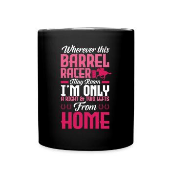 Fun Horse Racing Horse Racing Gift Idea - Full Colour Mug - black - Front