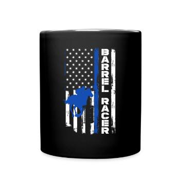 Fun Horse Racing Horse Racing Gift Idea - Full Colour Mug - black - Front